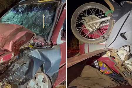 Homem é atropelado e prensado por carro após ajudar casal com pneu de moto furado em vicinal no interior de SP