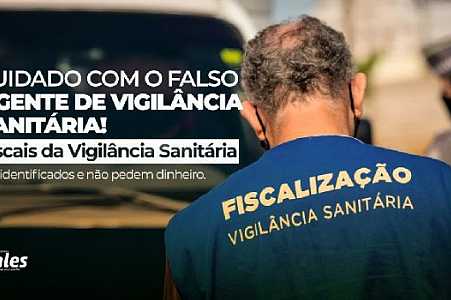 Vigilância Sanitária de Jales alerta comerciantes sobre novo golpe aplicado na cidade
