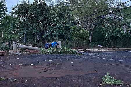 Temporal provoca estragos em Potirendaba e deixa cidade sem energia elétrica