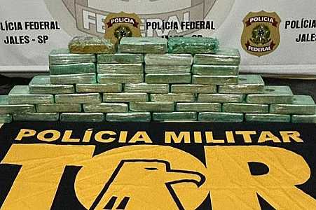 TOR apreende carga de cocaína avaliada em mais de R$ 5 milhões na região de Jales