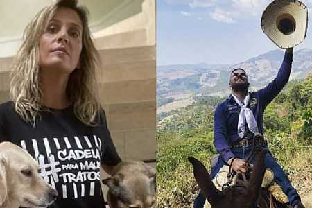 Cantor Zé Neto processa Luisa Mell, que o acusou de maus-tratos contra animais