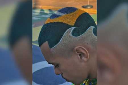 Jovem viraliza ao estampar bandeira do Brasil na cabeça e garante trazer sorte à Seleção: ´Era um sonho meu´