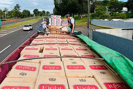 Polícia Rodoviária apreende quase 500 mil cigarros contrabandeados em Presidente Prudente