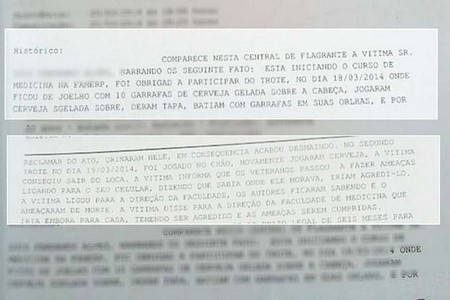 Aluno de medicina abandona a faculdade após trote violento em festa