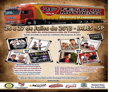 26ª Festa do Motorista começa nessa sexta-feira